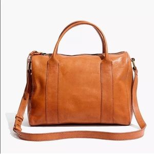 Madewell | The Prague Satchel English Saddle Cognac Brown Leather Bag Handbag